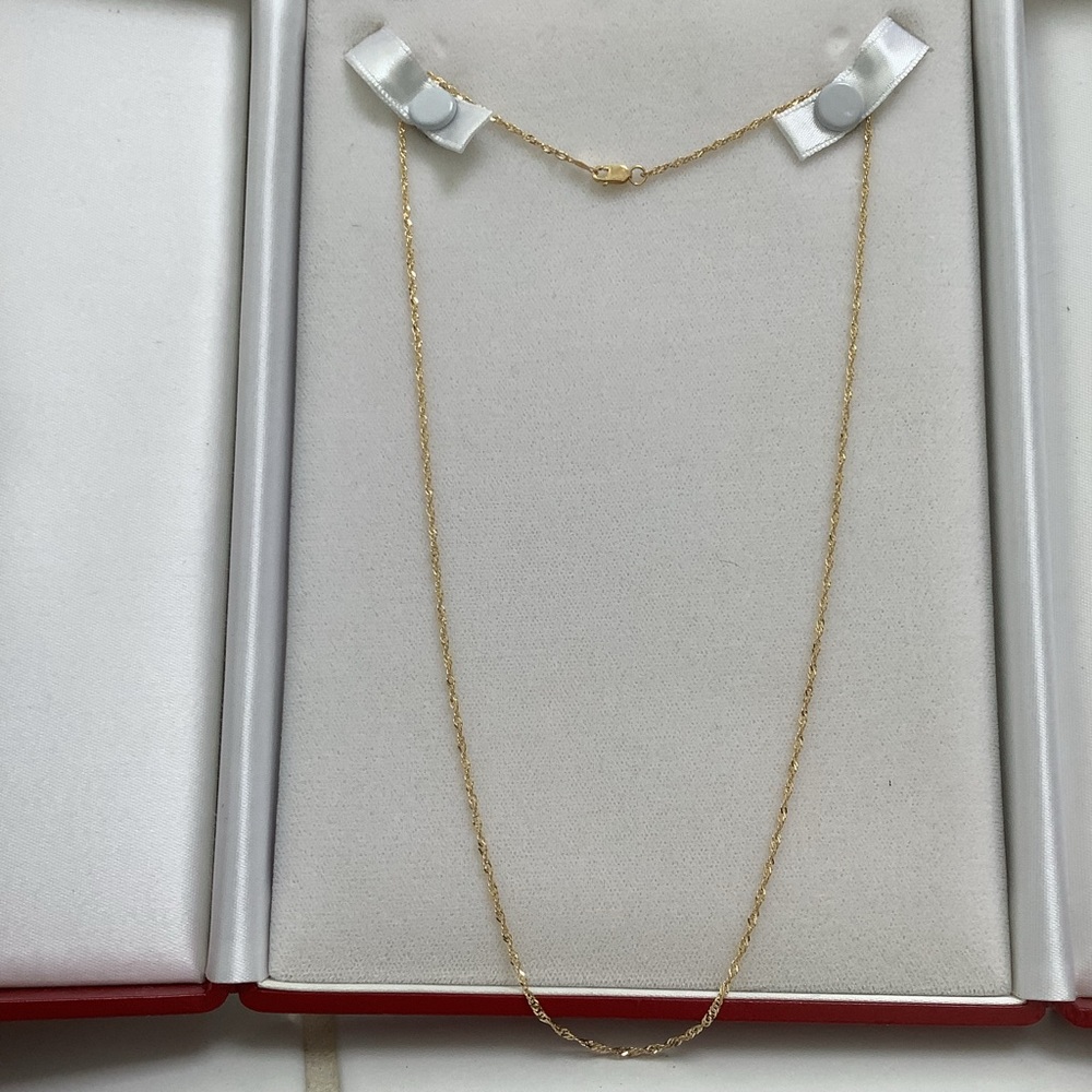 14K Plain Gold Chain!! Add your own charm/pendant